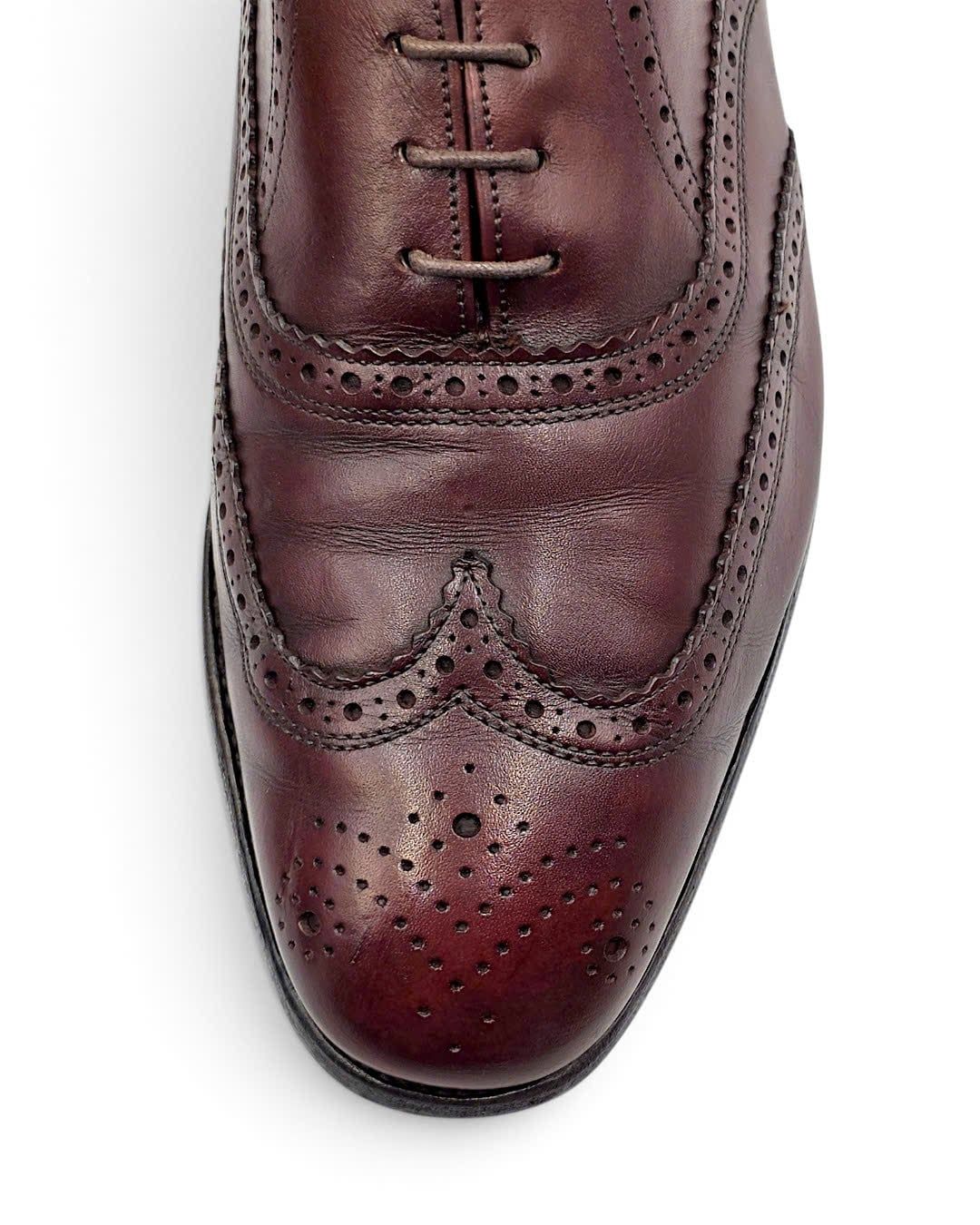  |SIZE 39| BURBERRYS X RUSSEL BROMLEY VINTAGE 80S ASCOT WINGTIP BROGUE OXFORD SHOES AY39-8588 