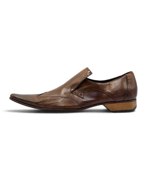 |SIZE 41| JEFFERY WEST BLACK LINE POINTED WINGTIP DRESS SHOES Z41-8614 