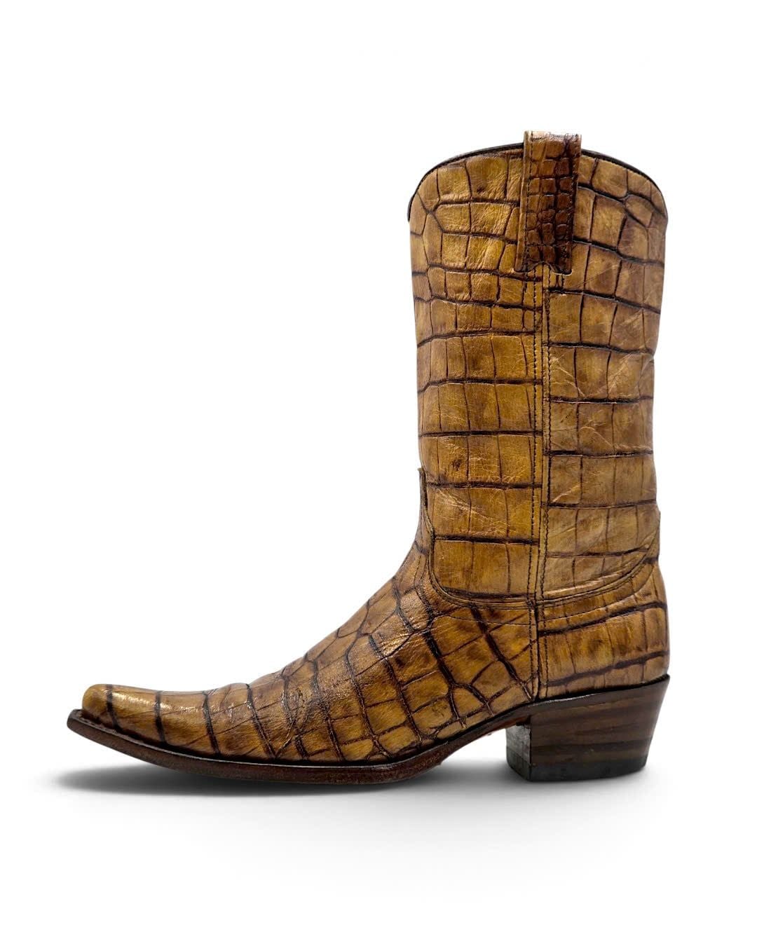  |SIZE 36| SENDRA 5632SDE 2307 CROCO EMBOSSED SNIP-TOE COWBOY BOOT Z36-8694 