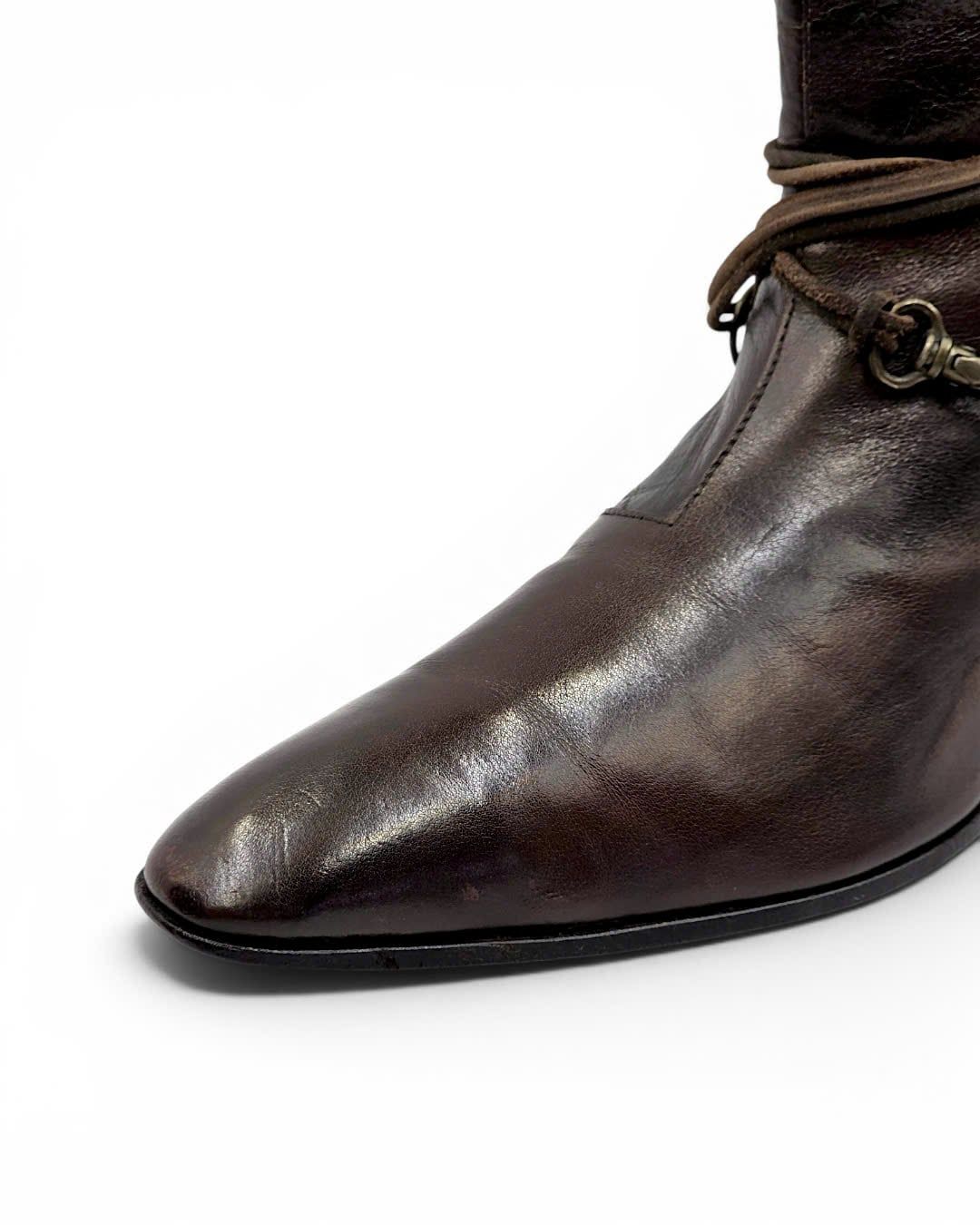  |SIZE 39| BUCCHUS VINTAGE 920 DARK BROWN ANKLE BOOT AX39-8489 