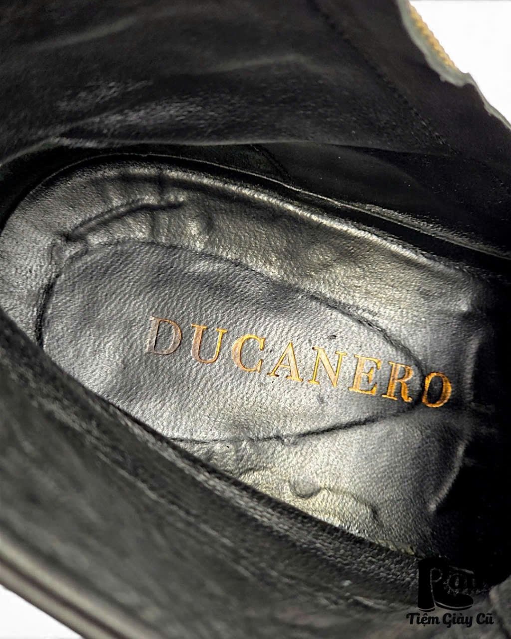  |SIZE 38| DUCANERO BLACK VEGTAN SIDE-ZIP LACE-UP BOOT Z38-8483 