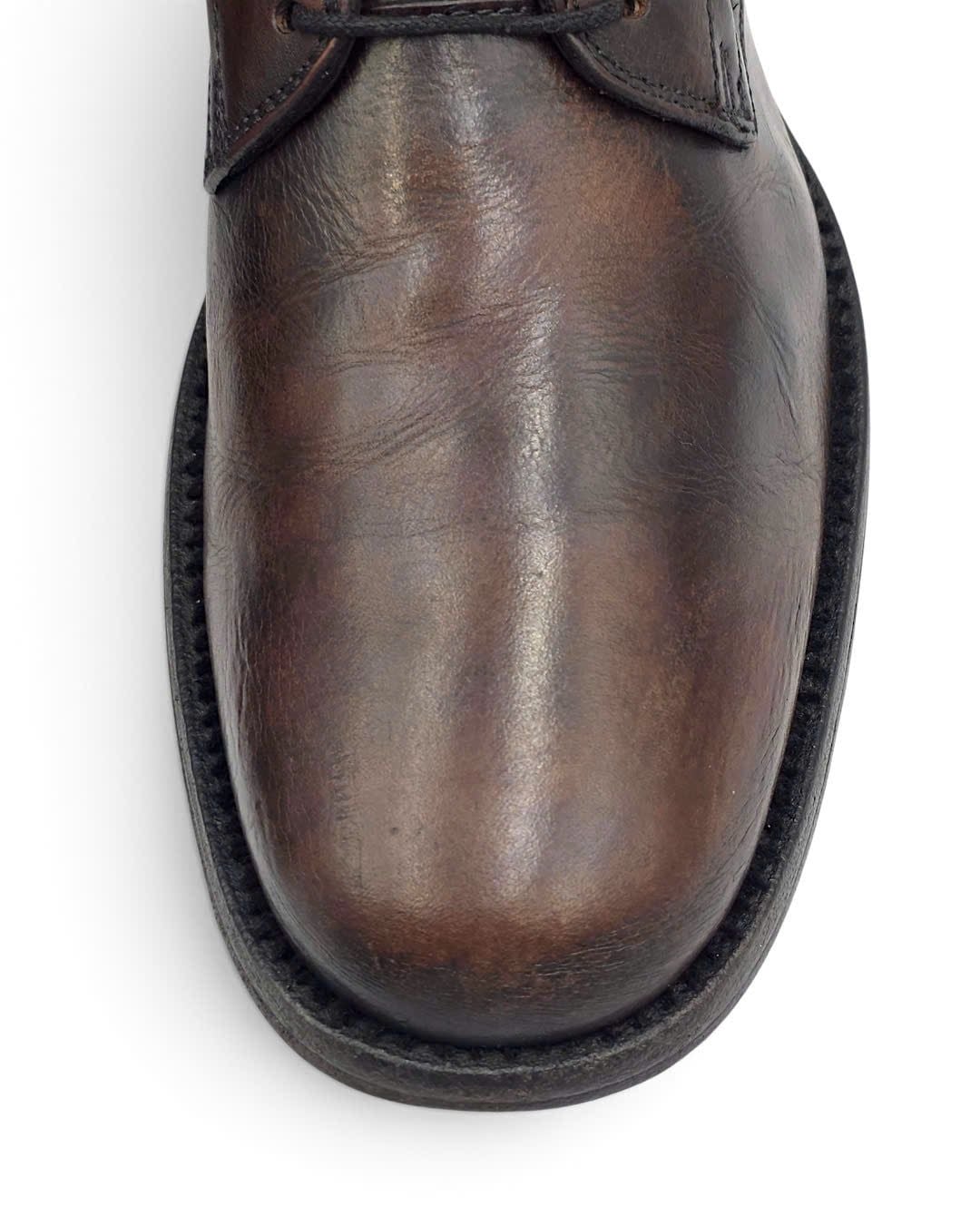  |SIZE 43| MOMA VINTAGE BROWN PLAIN-TOE LACE-UP BOOT Z43-8539 