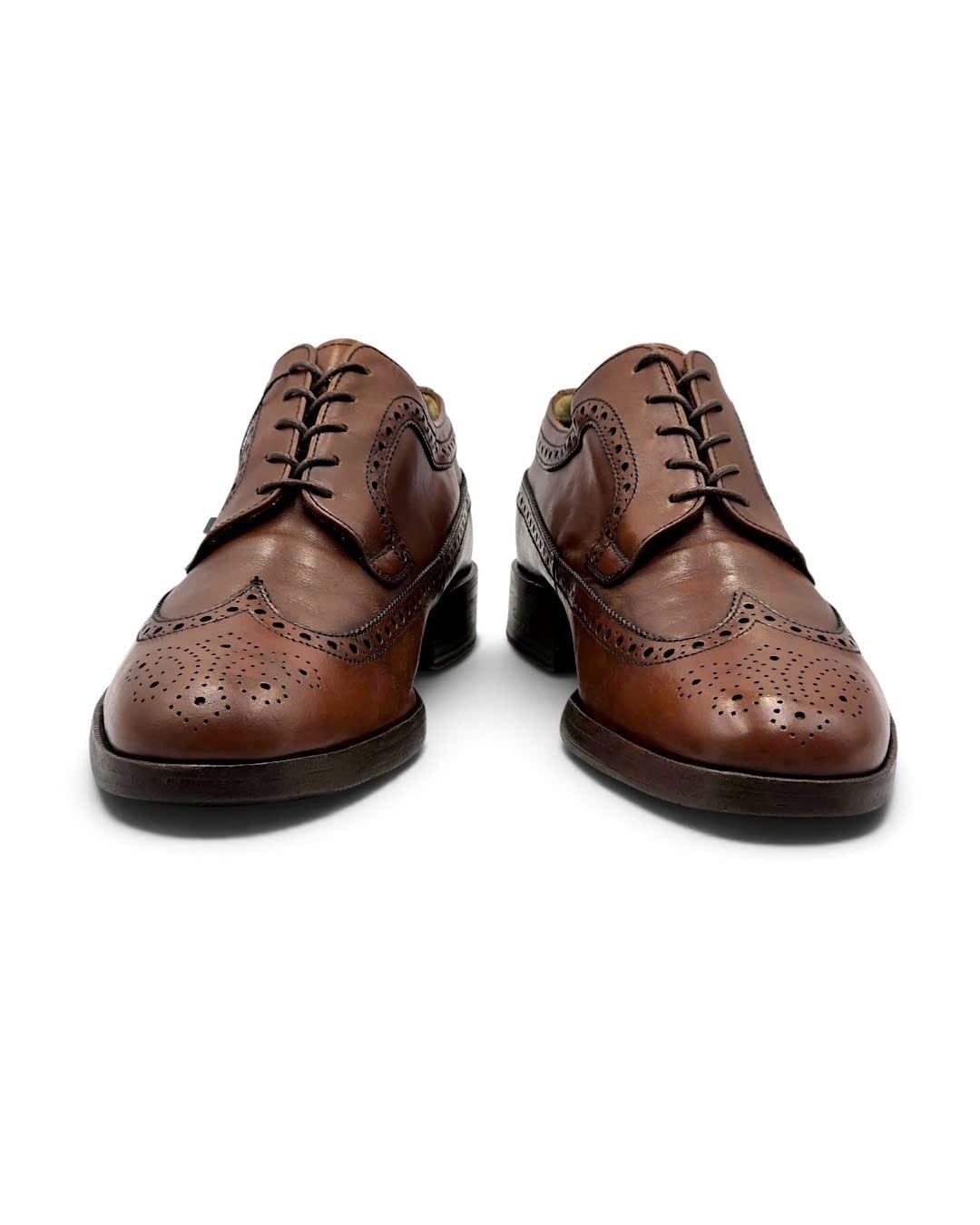  |SIZE 40| BALLY VINTAGE BELENO/01 BROWN LONGWING BROGUE BLUCHER SHOES AY40-8586 