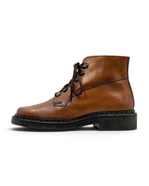  |SIZE 38.5| C'ARELLI VINTAGE HOOK-LACED WORK BOOT Z38.5-8592 