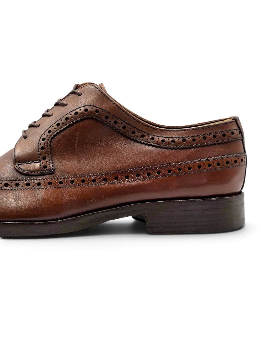  |SIZE 40| BALLY VINTAGE BELENO/01 BROWN LONGWING BROGUE BLUCHER SHOES AY40-8586 