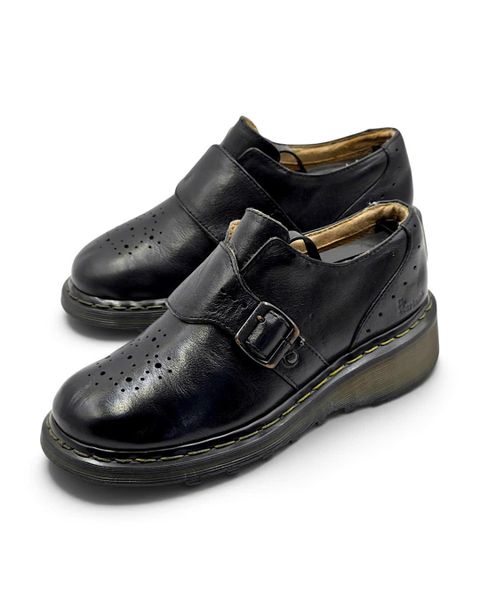  |SIZE 37| DR. MARTENS VINTAGE 3B62 BLACK SINGLE STRAP SHOES Z37-8581 