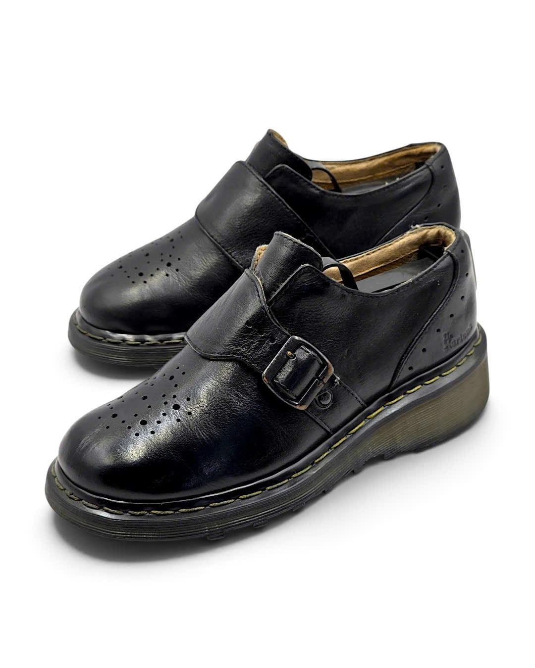  |SIZE 37| DR. MARTENS VINTAGE 3B62 BLACK SINGLE STRAP SHOES Z37-8581 