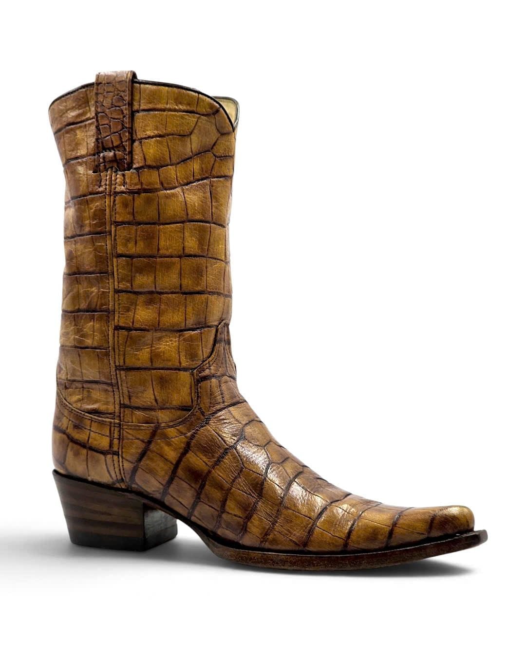  |SIZE 36| SENDRA 5632SDE 2307 CROCO EMBOSSED SNIP-TOE COWBOY BOOT Z36-8694 