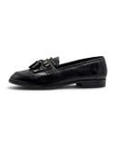  |SIZE 39| GIORGIO BRUTINI 824-6054 BLACK KILTIE APRON TASSEL LOAFER AY39-8596 