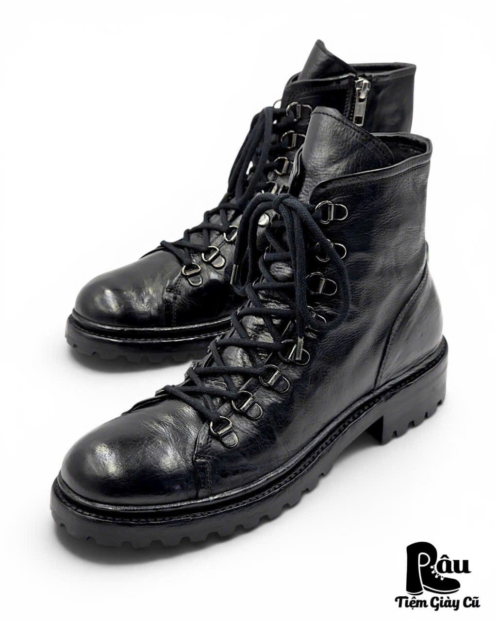  |SIZE 38| DUCANERO BLACK VEGTAN SIDE-ZIP LACE-UP BOOT Z38-8483 