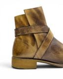  |SIZE 40| MOMINO DISTRESSED BUCKLE STRAPS ANKLE BOOT Z40-8493 