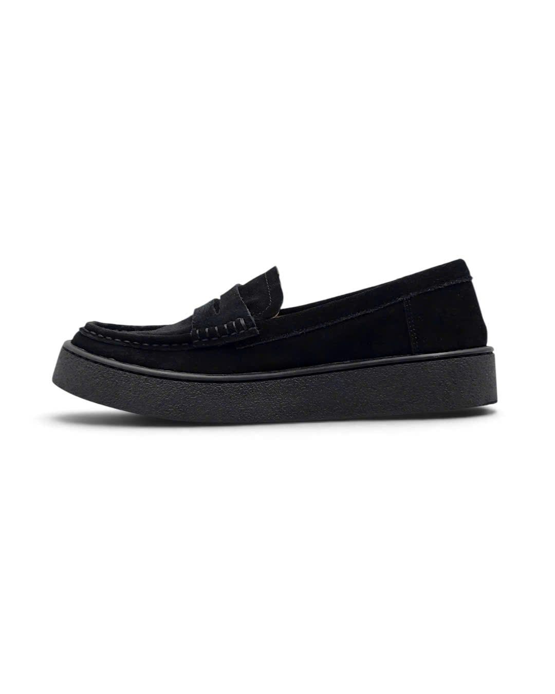  |SIZE 38.5| STEFANO ROSSI UOMO BELEN SR08211 BLACK SUEDE PENNY LOAFER Z38.5-8529 