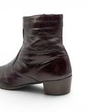  |SIZE 43| T2[in] BROWN SIDE-ZIP ANKLE BOOT AX43-8492 