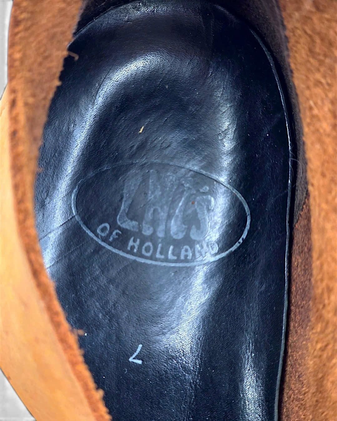  |SIZE 39| LOINT'S OF HOLLAND VINTAGE NUBUCK SINGLE STRAP SHOES Z39-8579 
