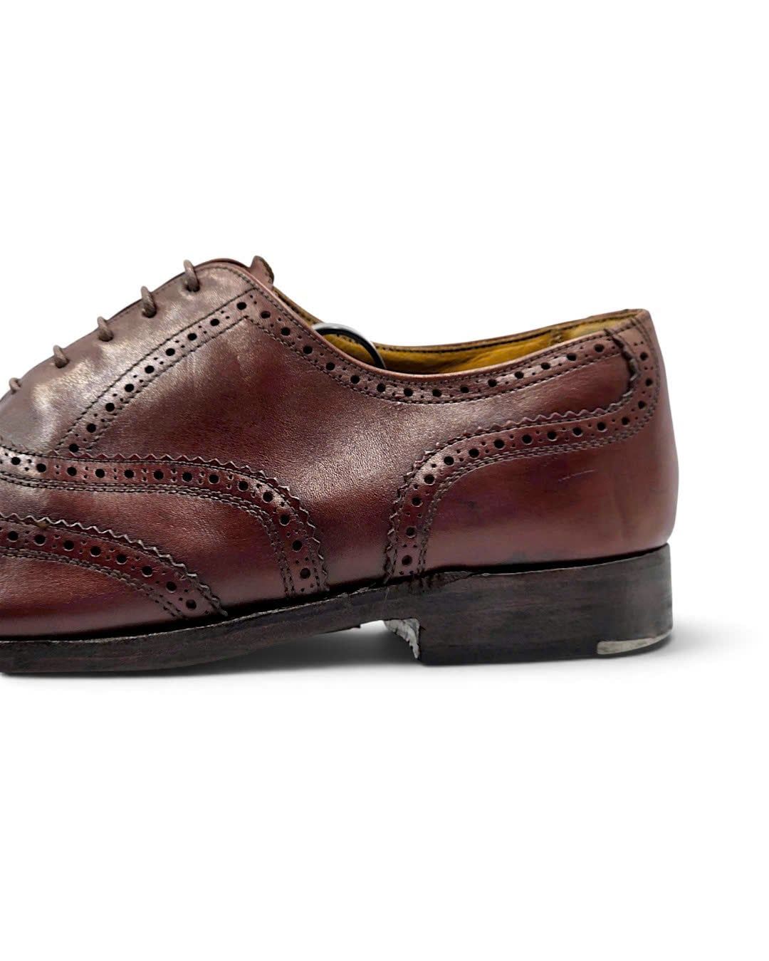  |SIZE 39| BURBERRYS X RUSSEL BROMLEY VINTAGE 80S ASCOT WINGTIP BROGUE OXFORD SHOES AY39-8588 
