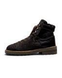  |SIZE 38| FEELING BROWN HAIR-ON COWHIDE LACE-UP BOOT Z38-8526 
