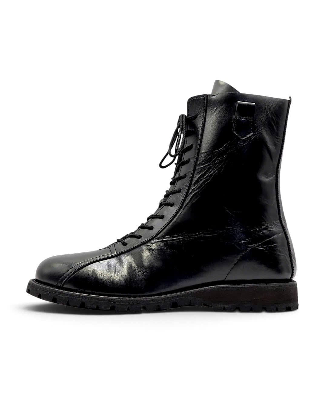  |SIZE 39| RIGTER BLACK ANKLE LACE-UP BOOT Z39-8519 