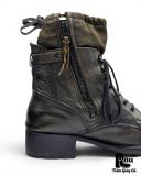  |SIZE 41| ALFREDO BANNISTER 5221005011 UTILITY LAYERED SIDE-ZIP LACE-UP BOOT Z41-8479 