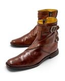  |SIZE 39| OLIVER SWEENEY GAVI BROWN BUCKLE SIDE-ZIP ANKLE BOOT Z39-8709 