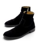 |SIZE 43| BEAUTY&YOUNG UNITED ARROW 819071 BLACK  SUEDE ZIP ANKLE BOOT Z43-8708 