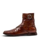  |SIZE 39| OLIVER SWEENEY GAVI BROWN BUCKLE SIDE-ZIP ANKLE BOOT Z39-8709 