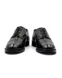  |SIZE 42| STACY ADAM VINTAGE BLACK CAP-TOE DERBY SHOES AX42-8568 