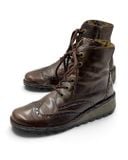 |SIZE 40| FLY LONDON MARL WINGTIP BROGUE SIDE-ZIP LACE-UP BOOT Z40-8580 