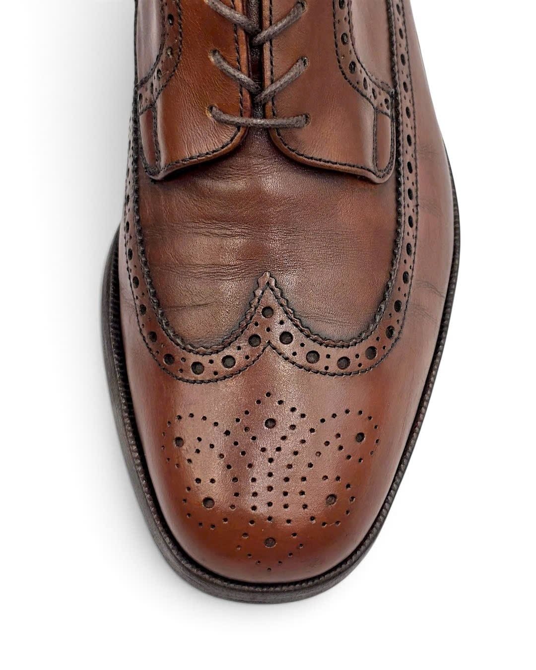  |SIZE 40| BALLY VINTAGE BELENO/01 BROWN LONGWING BROGUE BLUCHER SHOES AY40-8586 