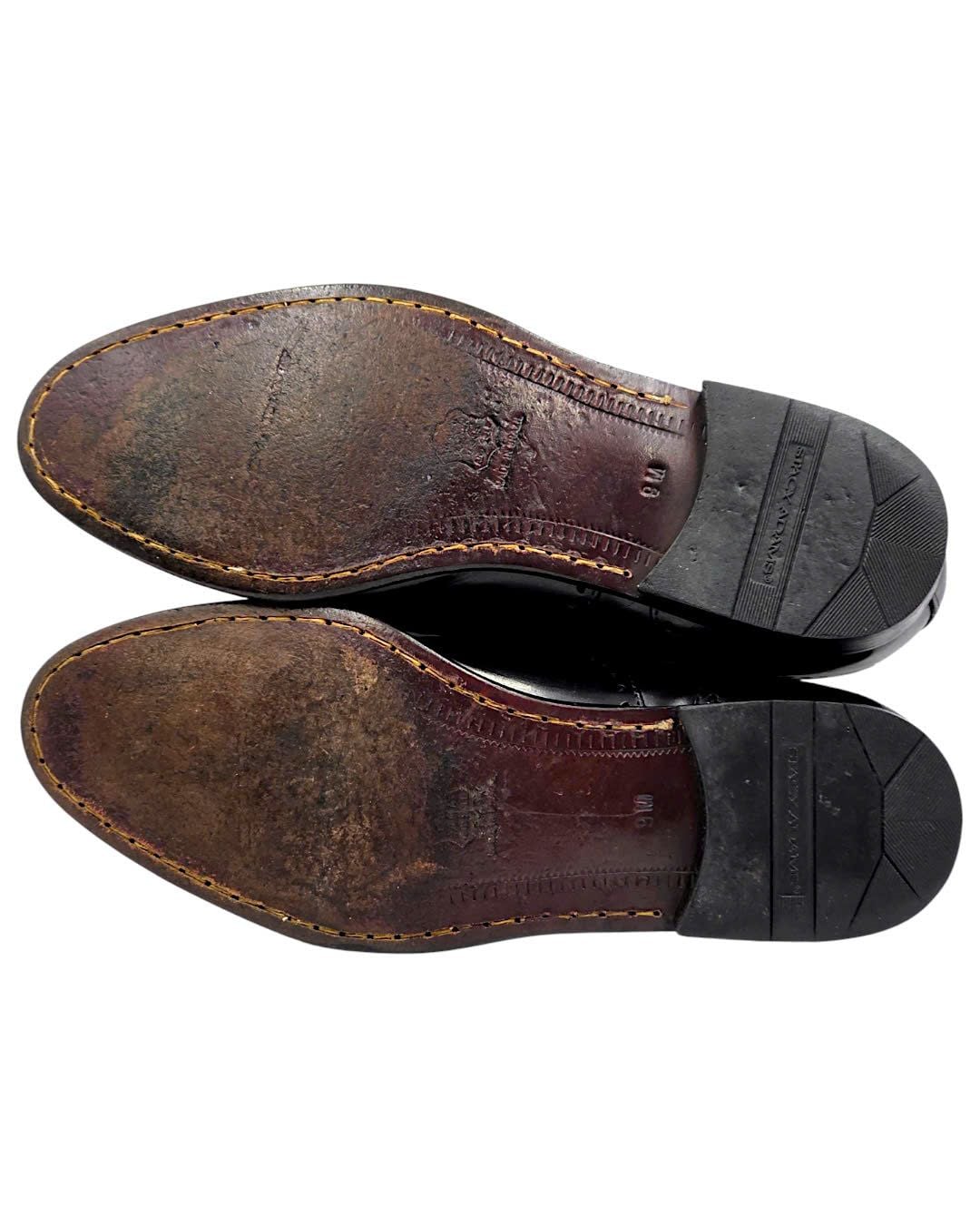  |SIZE 39| STACY ADAM VINTAGE BLACK WINGTIP BROGUE TASSEL LOAFER AY39-8594 