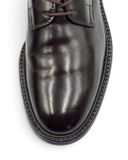  |SIZE 38.5| TOD'S DARK BROWN PLAIN-TOE DERBY SHOES AY38.5-8572 
