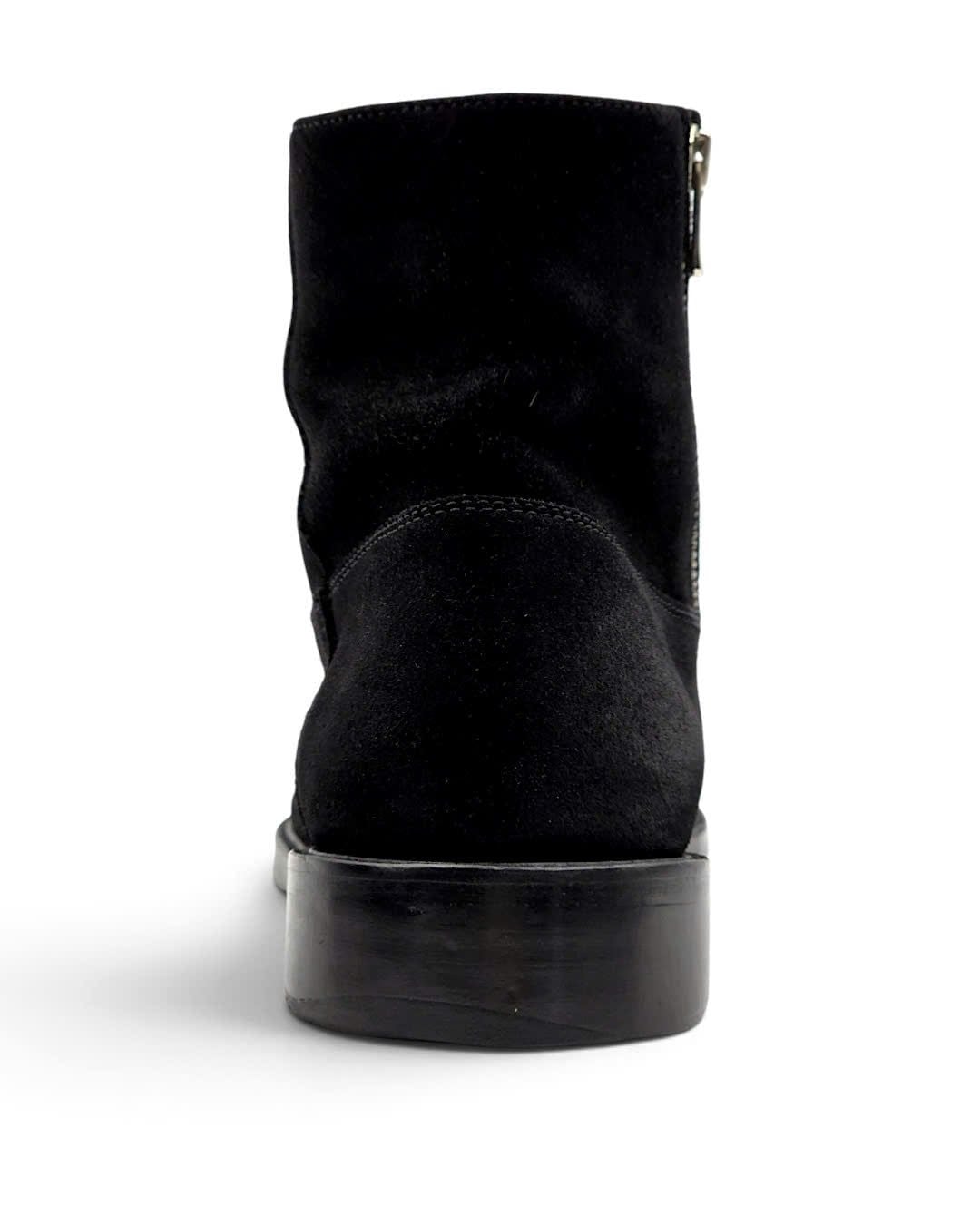  |SIZE 43| BEAUTY&YOUNG UNITED ARROW 819071 BLACK  SUEDE ZIP ANKLE BOOT Z43-8708 