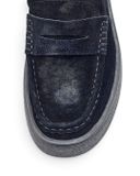  |SIZE 38.5| STEFANO ROSSI UOMO BELEN SR08211 BLACK SUEDE PENNY LOAFER Z38.5-8529 