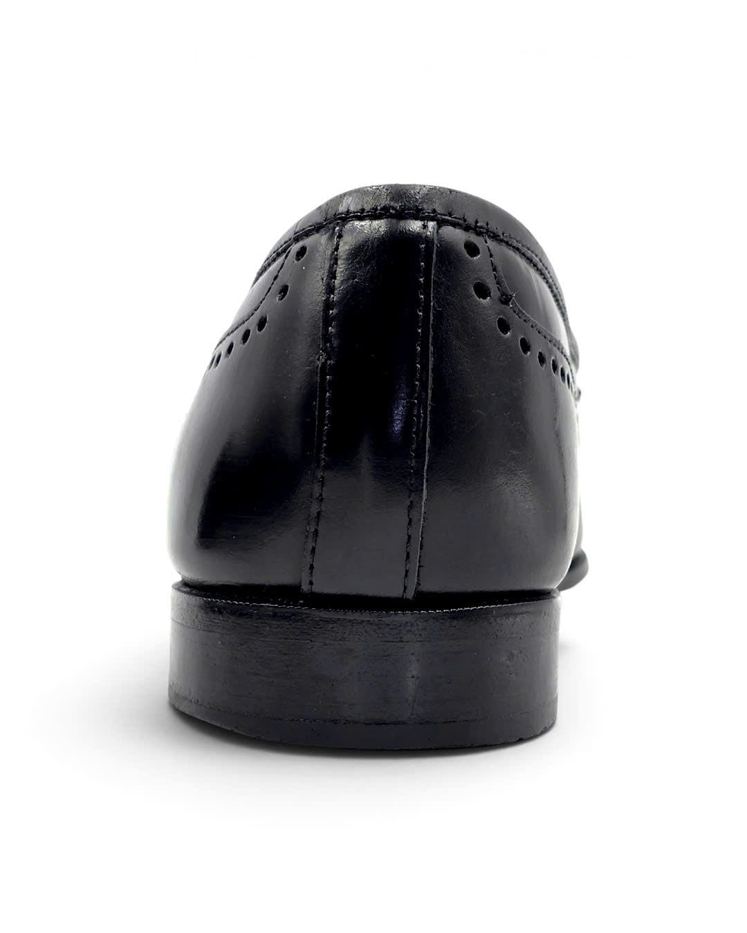  |SIZE 39| STACY ADAM VINTAGE BLACK WINGTIP BROGUE TASSEL LOAFER AY39-8594 