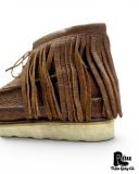  |SIZE 38.5| G.O.A BROWN FRINGE MOCCASIN 3-EYE BOOT Z38.5-8482 