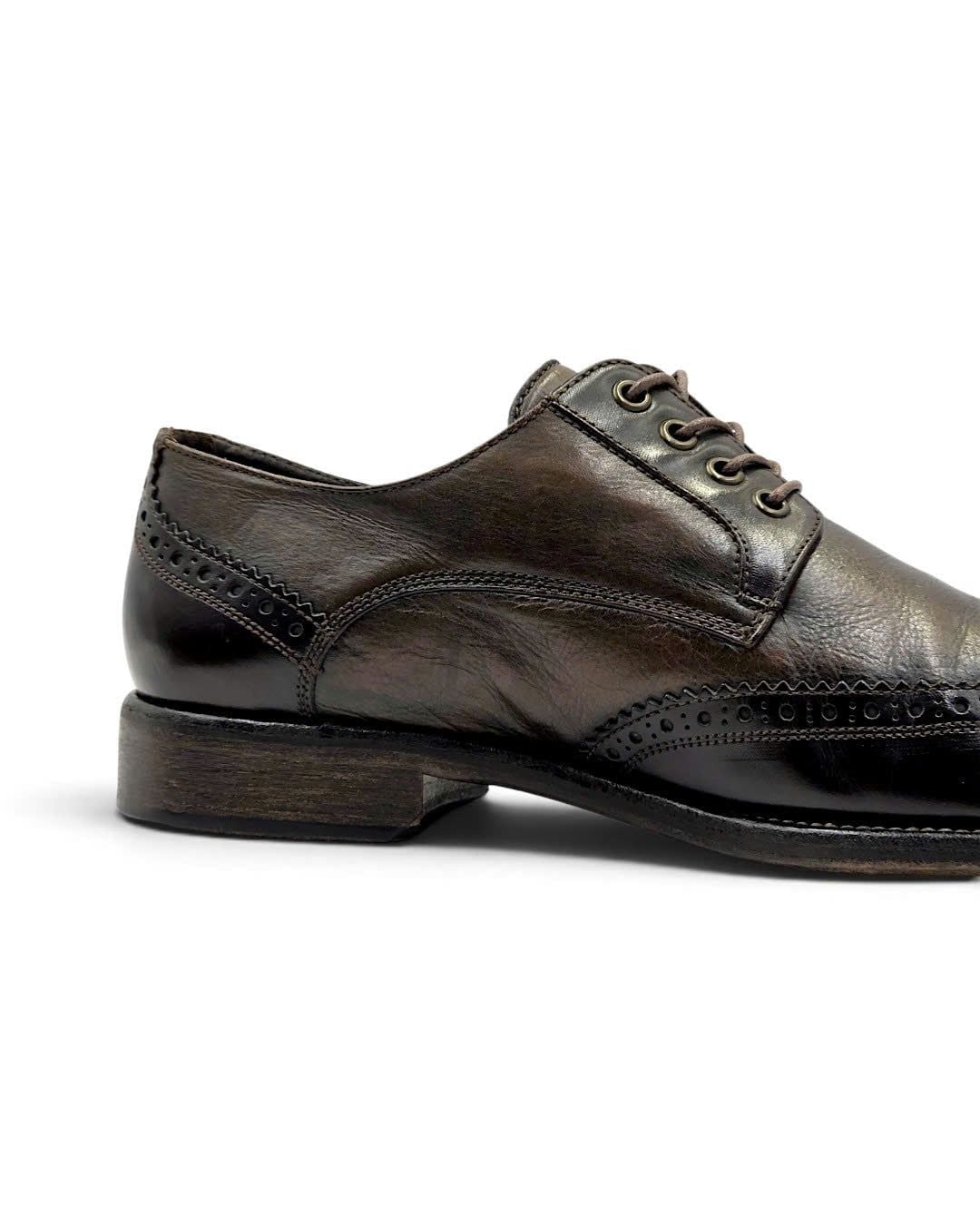  |SIZE 42| JOHN VARVATOS F2262P4 BROWN WINGTIP BROGUE DERBY SHOES Z42-8587 