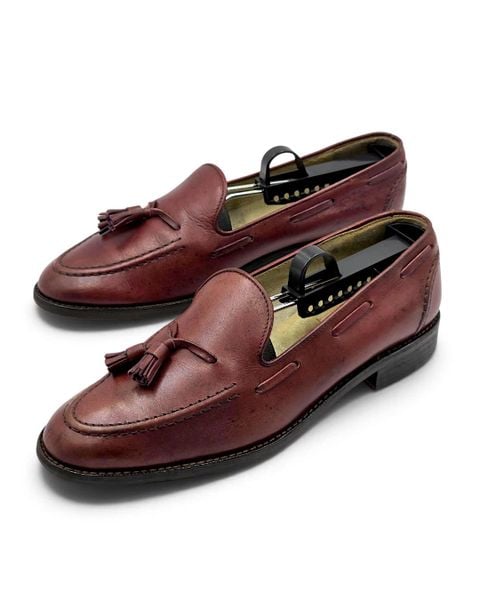  |SIZE 38| KARL HELMUT VINTAGE BURGUNDY TASSEL LOAFER AY38-8595 