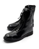  |SIZE 39| RIGTER BLACK ANKLE LACE-UP BOOT Z39-8519 