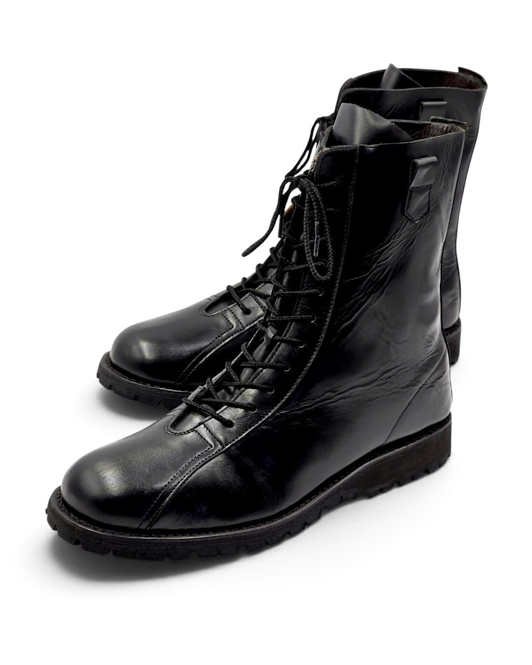  |SIZE 39| RIGTER BLACK ANKLE LACE-UP BOOT Z39-8519 