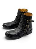  |SIZE 37| FIORENTINI + BAKER BLACK ETERNITY EDWIN 3 BUCKLES BIKER BOOT AY37-8527 