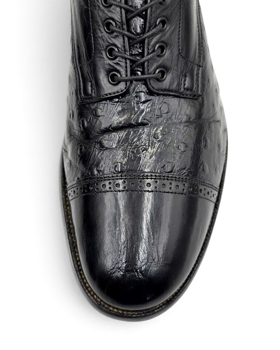  |SIZE 42| STACY ADAM VINTAGE BLACK CAP-TOE DERBY SHOES AX42-8568 