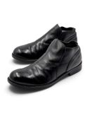  |SIZE 39| PADRONE PU7358-1244-20A BLACK INSTEP GORE SHORT BOOTS Z39-8714 
