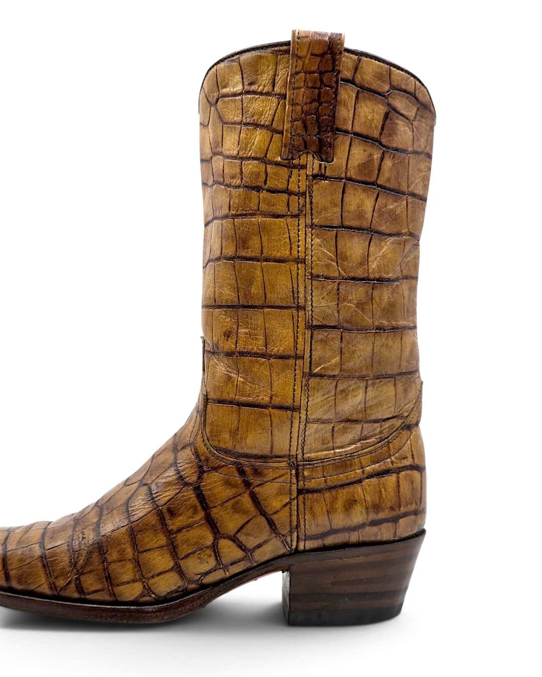  |SIZE 36| SENDRA 5632SDE 2307 CROCO EMBOSSED SNIP-TOE COWBOY BOOT Z36-8694 