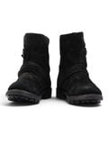  |SIZE 41| FIORENTINI + BAKER BLACK SUEDE BIKER BOOT Z41-8373 