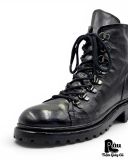  |SIZE 38| DUCANERO BLACK VEGTAN SIDE-ZIP LACE-UP BOOT Z38-8483 