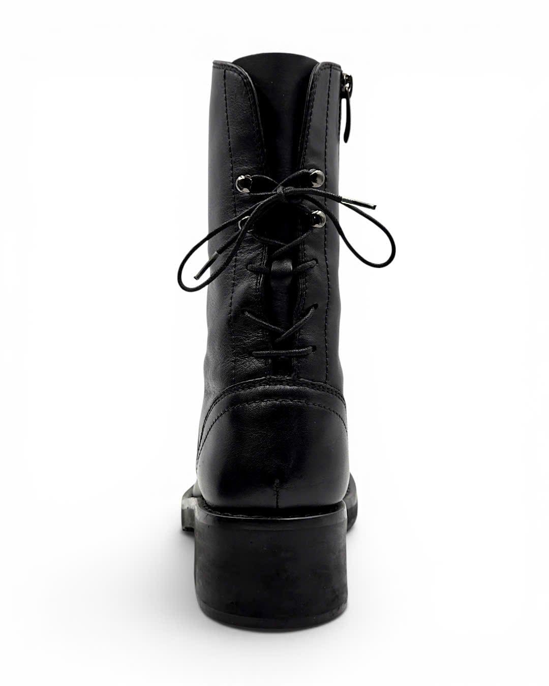  |SIZE 38.5| EKONICA CORSET LACED SIDE-ZIP ANKLE BOOT Z38.5-8486 