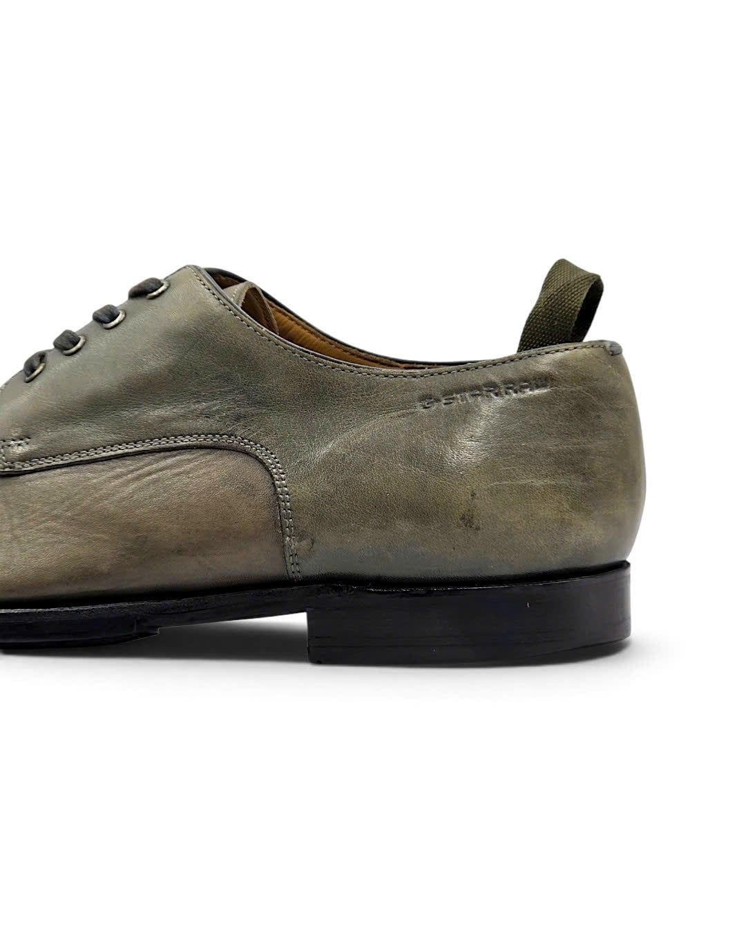  |SIZE 41| G-STAR RAW GS12300/066 DISTRESSED OLIVE TYPOGRAPHY CAP-TOE DERBY SHOES Z41-8573 