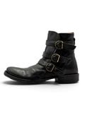  |SIZE 37| FIORENTINI + BAKER BLACK ETERNITY EDWIN 3 BUCKLES BIKER BOOT AY37-8527 