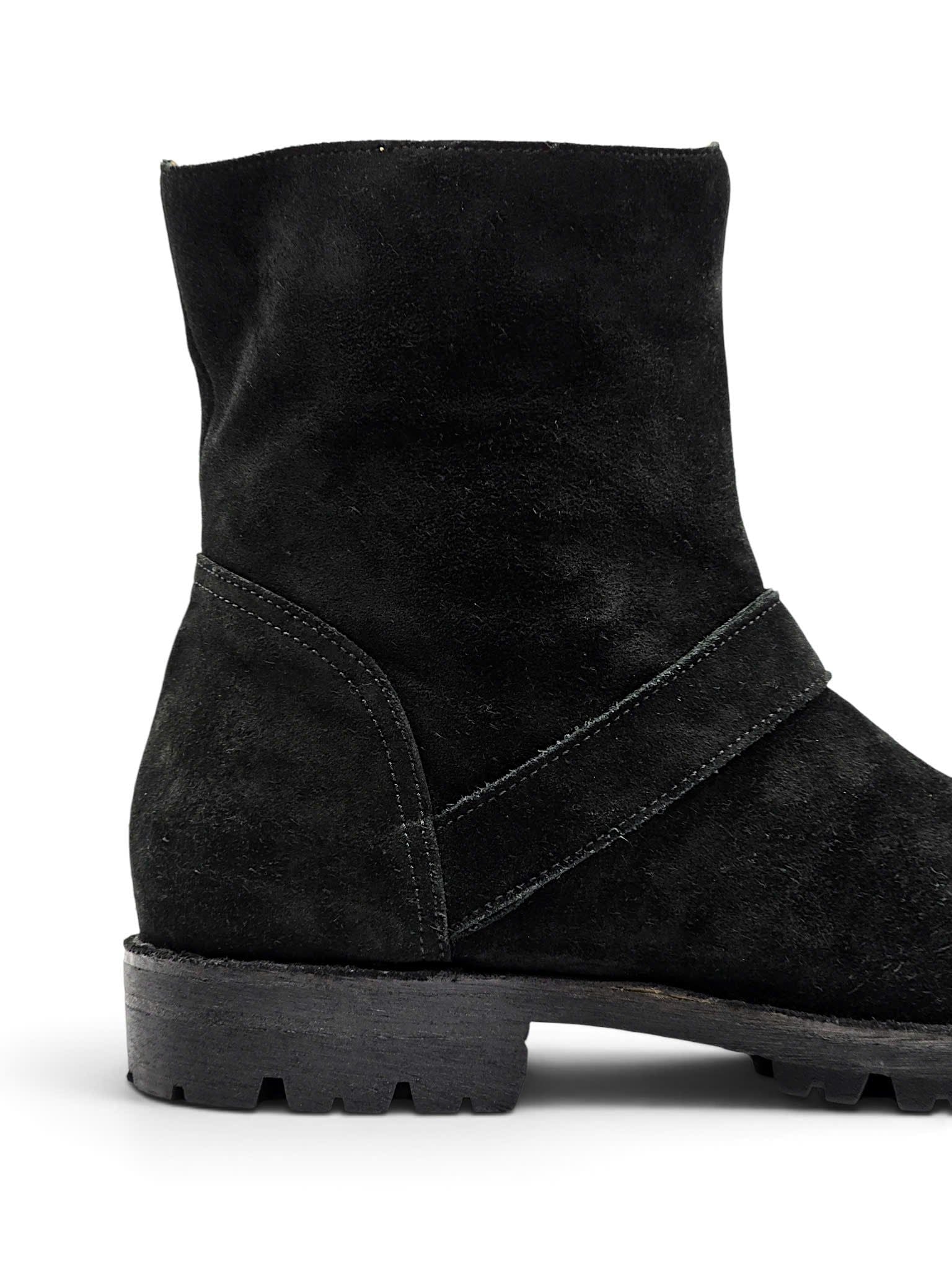  |SIZE 41| FIORENTINI + BAKER BLACK SUEDE BIKER BOOT Z41-8373 