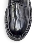  |SIZE 37| COMME DES GARCON HOMME PLUS BLACK MINIMAL PLATFORM CREPER DERBY SHOES Z37-8613 