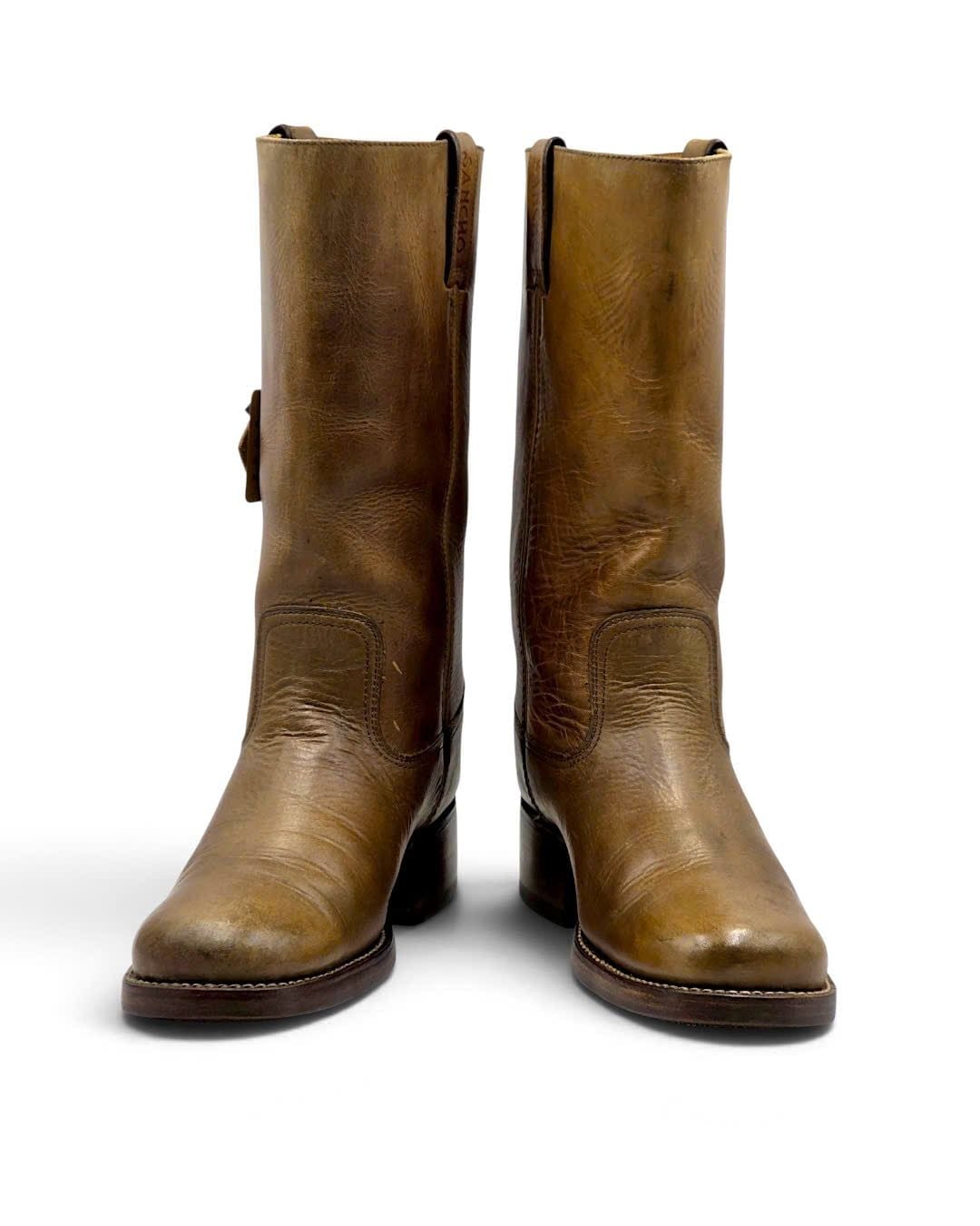  |SIZE 38| SANCHO VINTAGE 737 BROWN CAMPUS BOOT AZ38-8697 